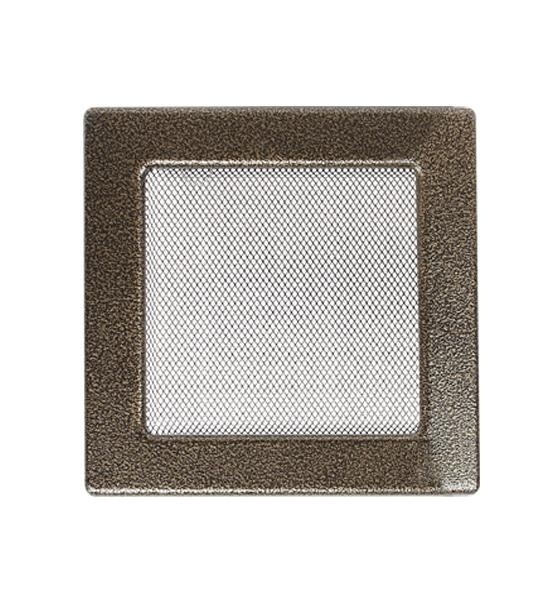 Grila aerisire NEGRU AURIU 17x17