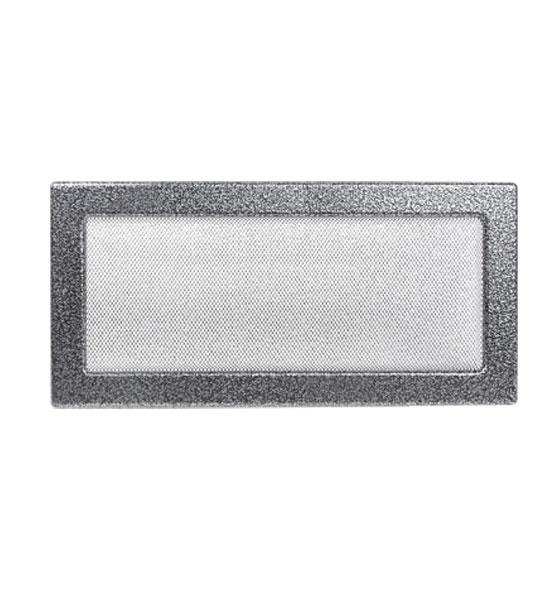 Grila aerisire NEGRU ARGINTIU 17x37