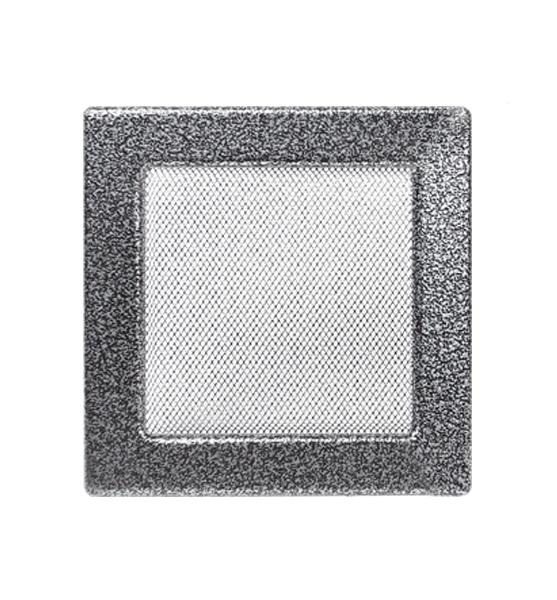 Grila aerisire NEGRU ARGINTIU 22x22
